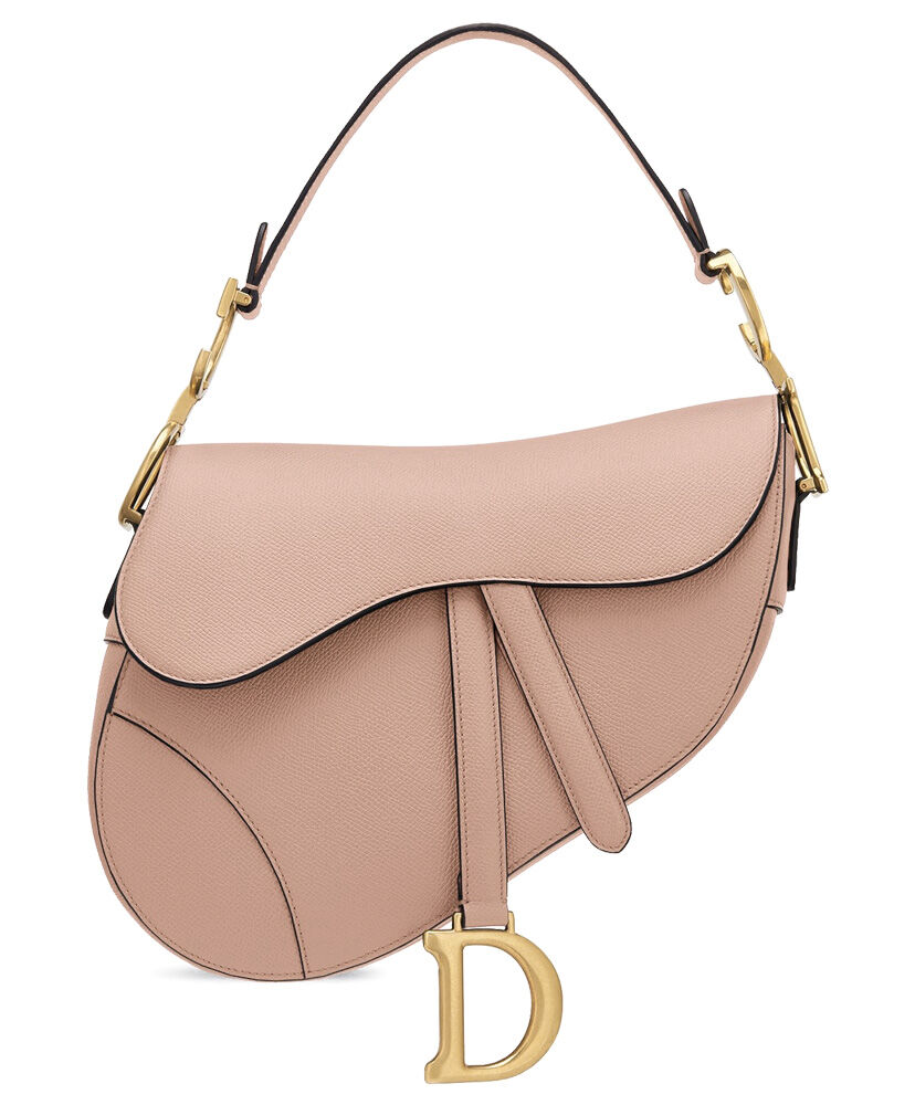 Christian Dior Saddle Bag Leather Light Pink